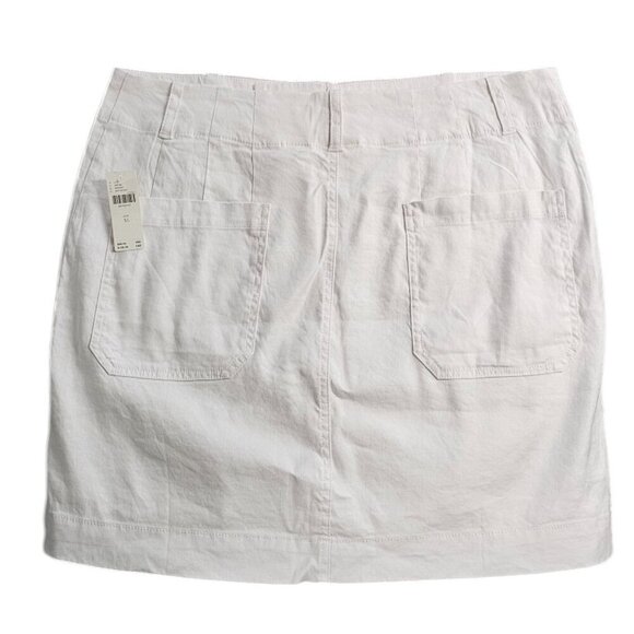 Anthropologie Maeve The Colette Skirt Mini Edition Linen Blend White Size XL NWT - Picture 2 of 8